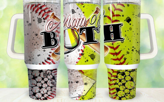 Baseball/Softball Mom 40oz Dupe Tumbler