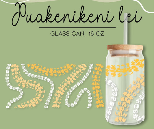 Puakenikeni Lei 16oz Glass Can