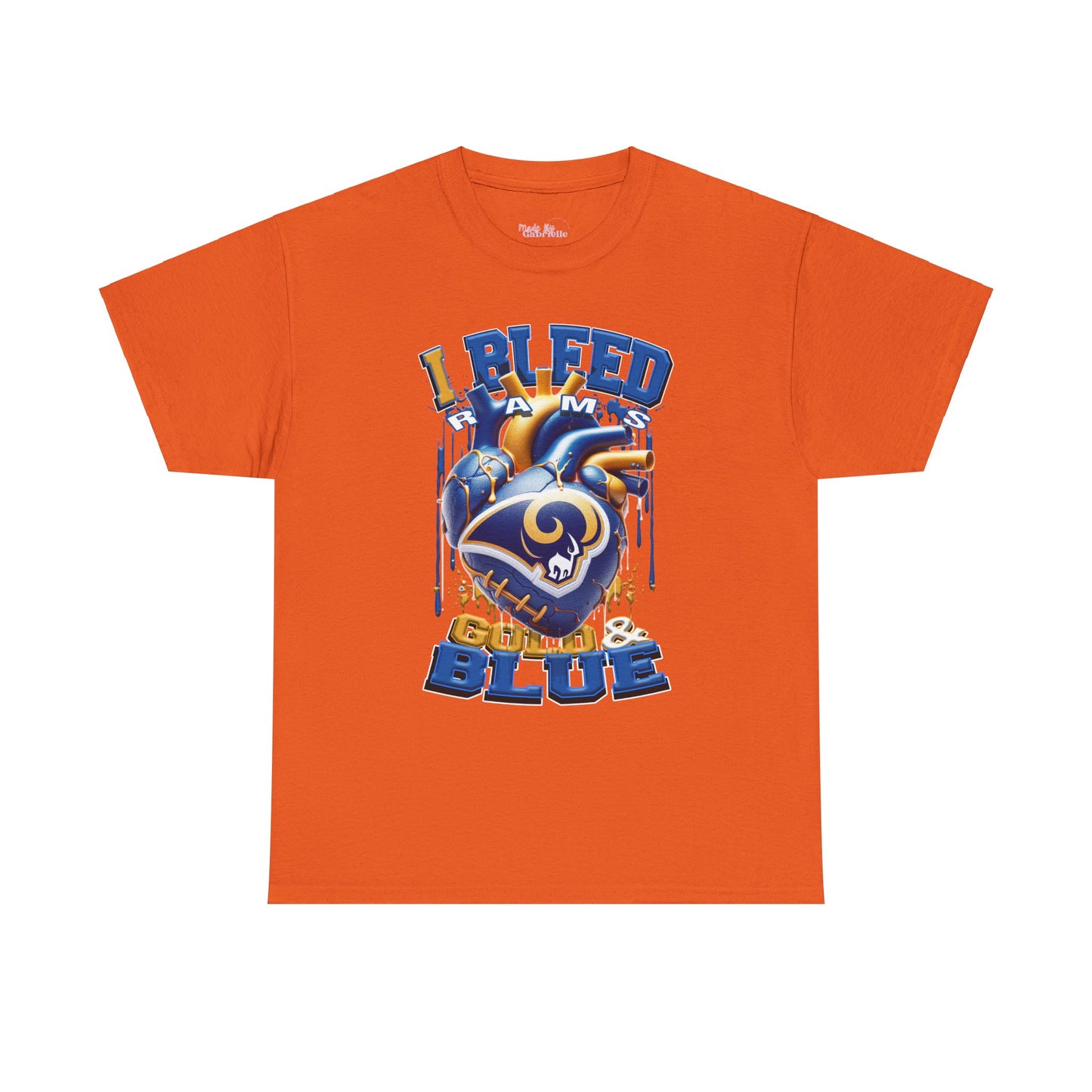 Los Angeles Rams Unisex Tee, I Bleed Gold & Blue, NFL Tshirt, Football Fan Shirt, Sports Tee