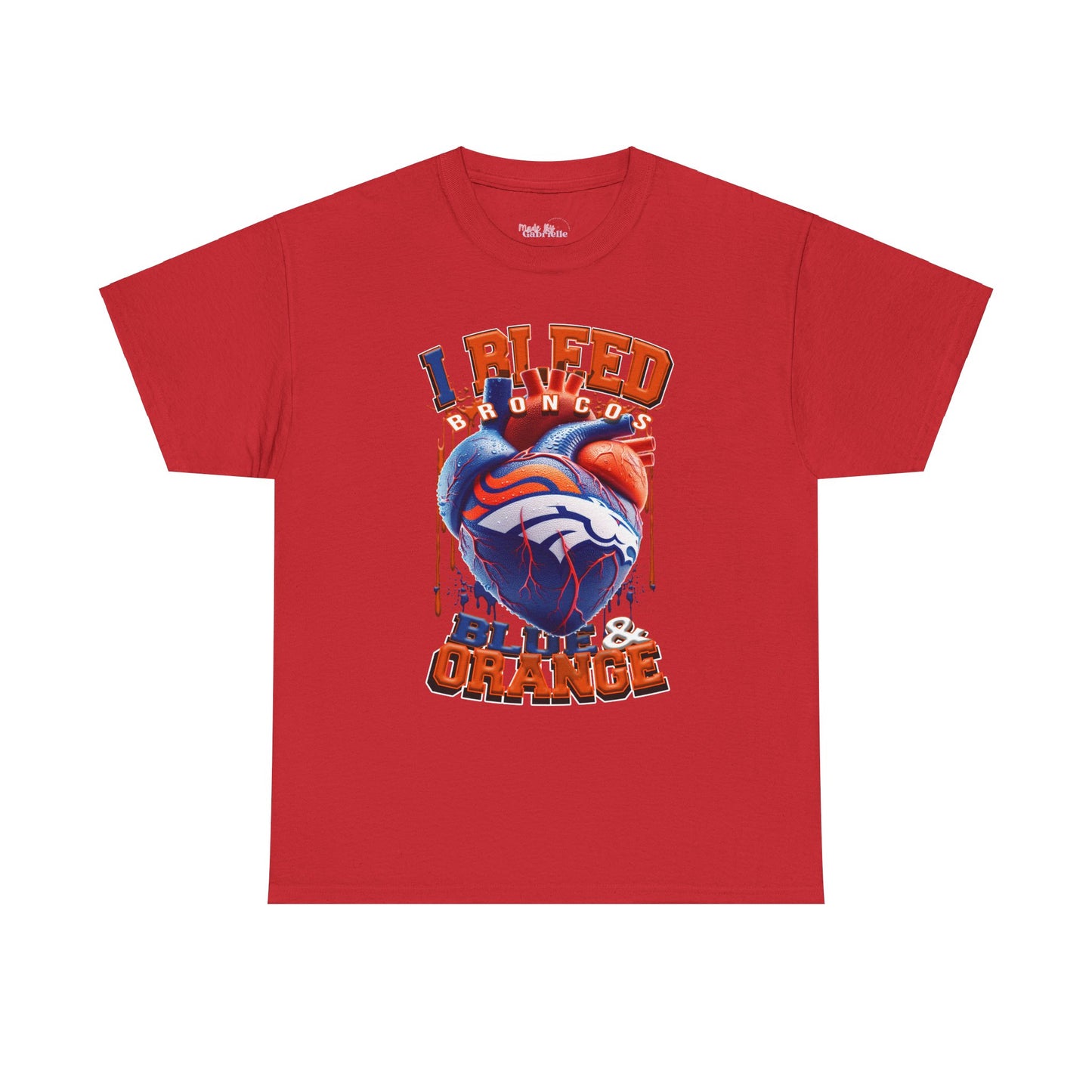 Denver Broncos Unisex Tee, NFL Fan Shirt, I Bleed Blue & Orange Football Tshirt, Denver Pride Apparel, Game Day Top