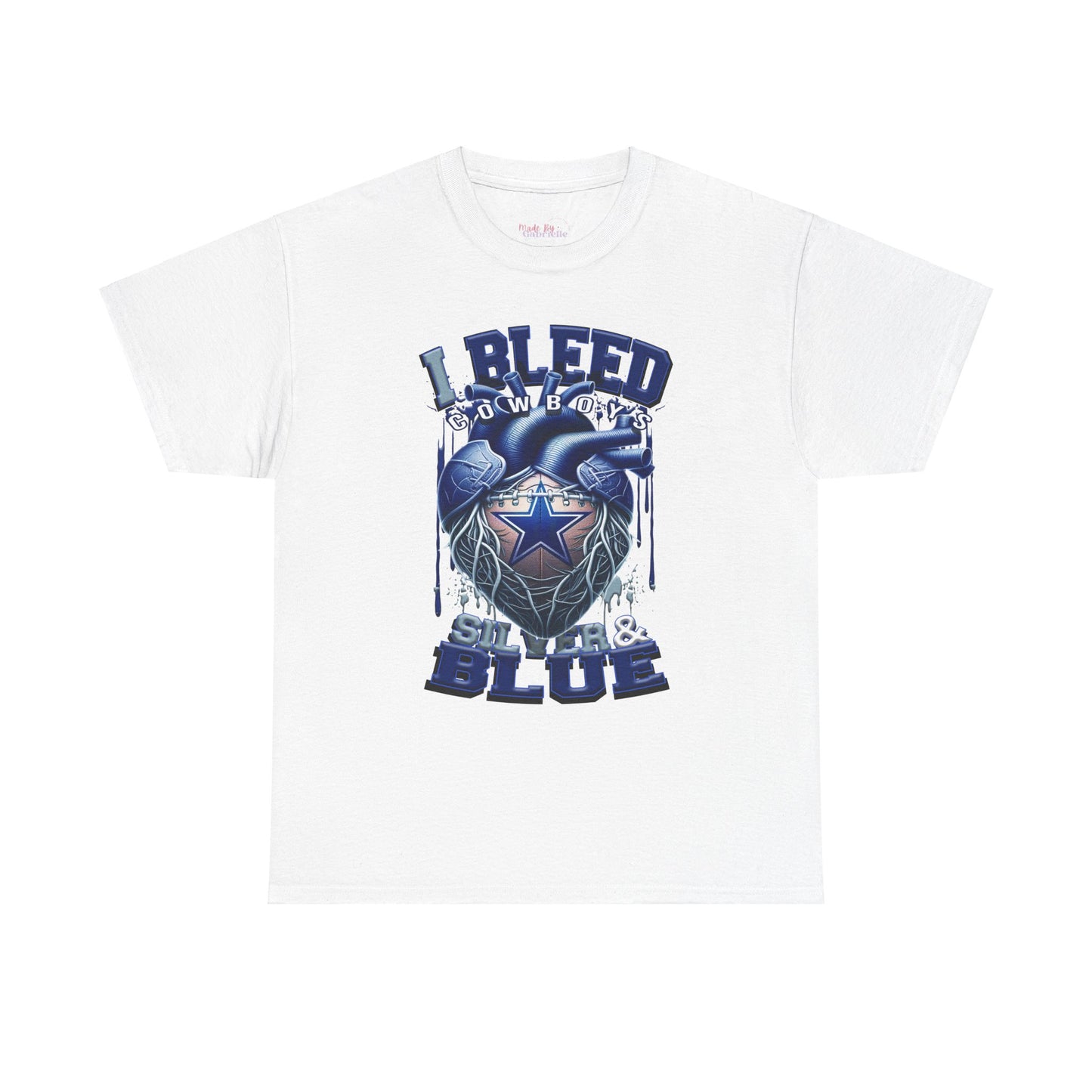 Dallas Cowboys Unisex Tee, I Bleed Silver & Blue, NFL Tshirt, Football Fan Shirt, Sports Tee