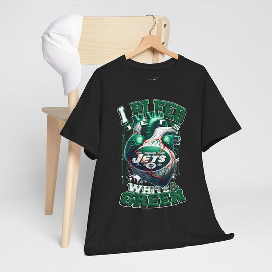 New York Jets Unisex Tee, I Bleed White & Green, NFL Tshirt, Football Fan Shirt, Sports Tee