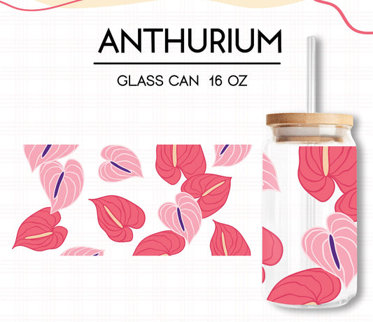 Anthurium 16oz Glass Can