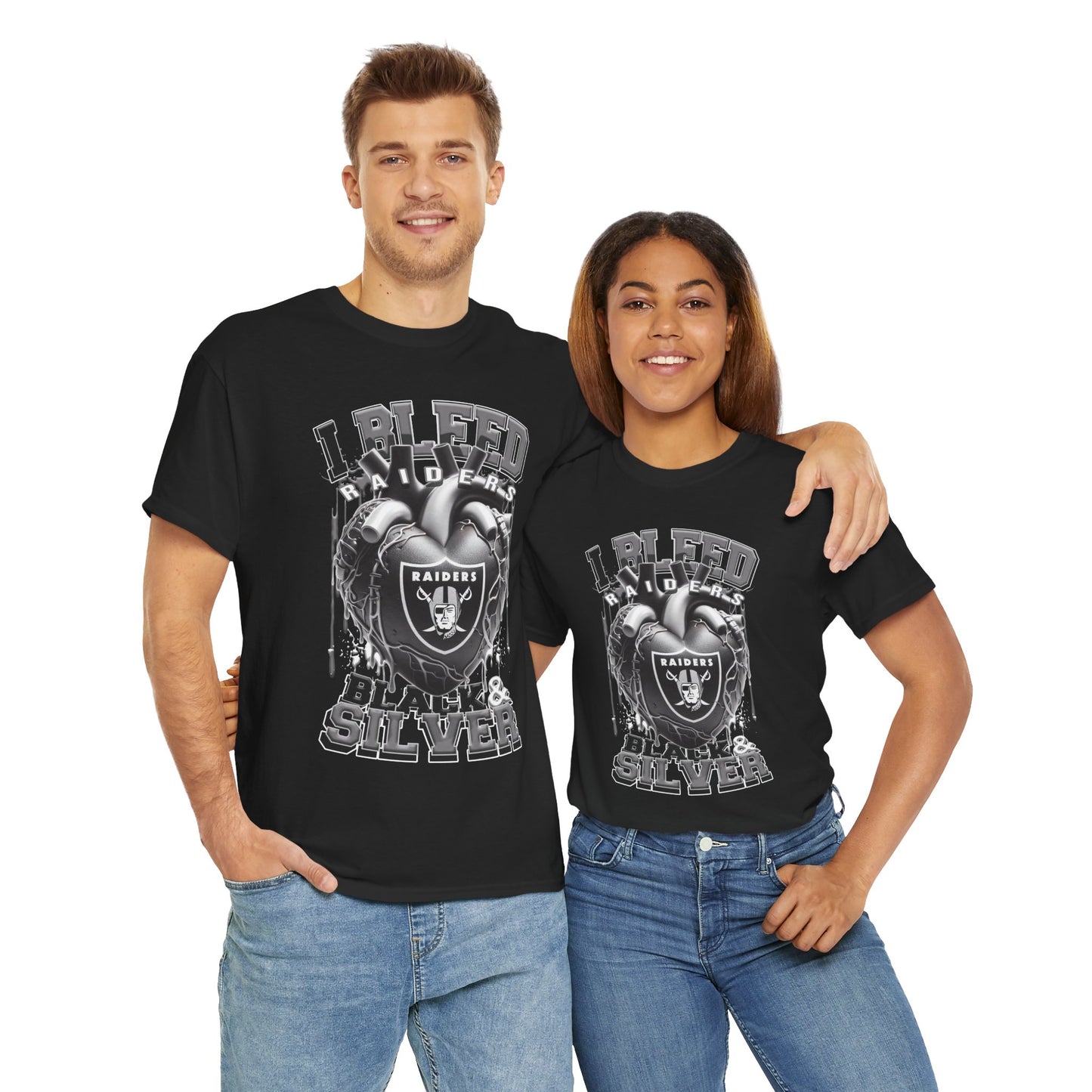 Las Vegas Radiers Unisex Tee, I Bleed Black & Silver, NFL Tshirt, Football Fan Shirt, Sports Tee