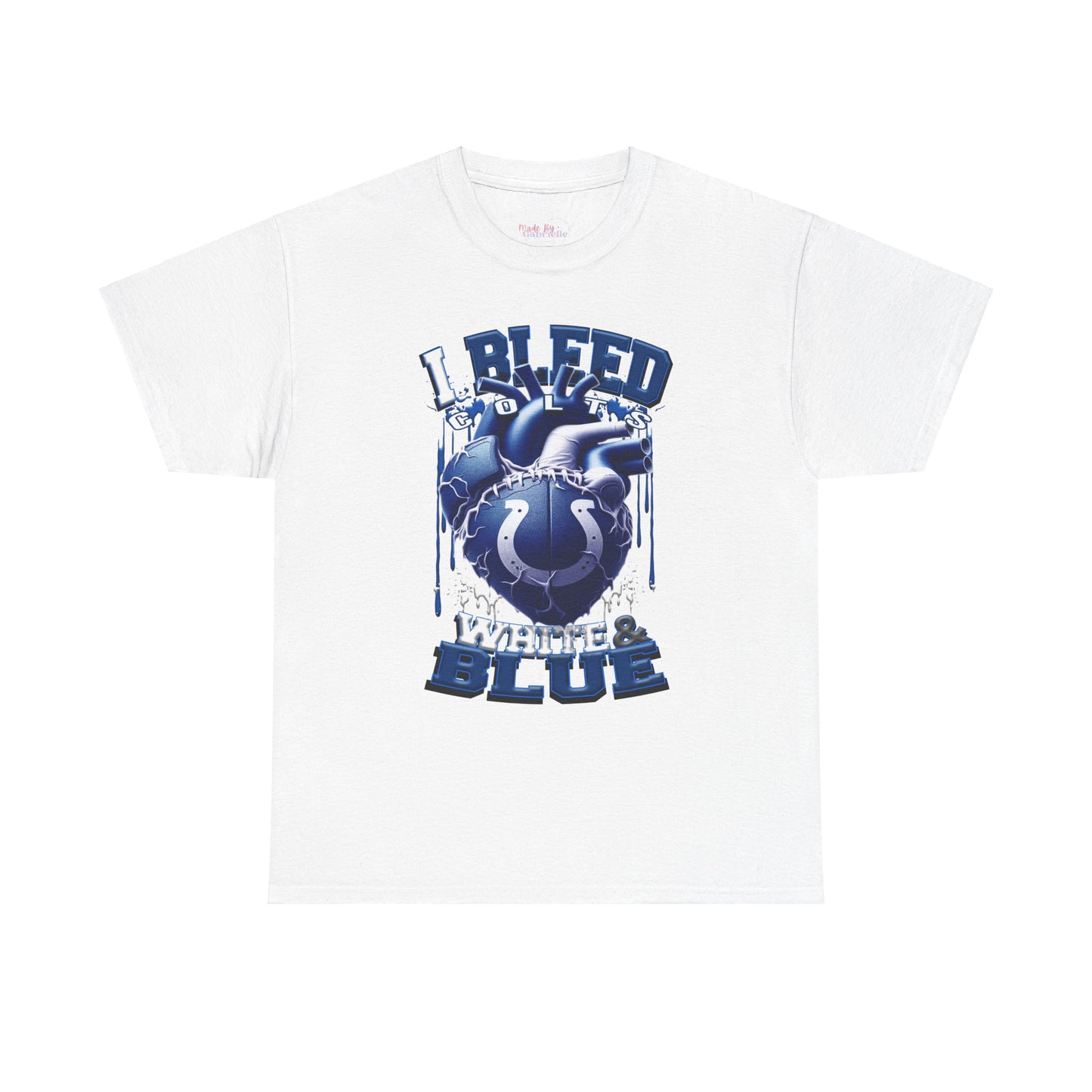 Indianapolis Colts Unisex Tee, I Bleed White & Blue, NFL Tshirt, Football Fan Shirt, Sports Tee