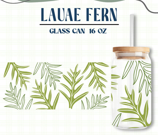 Lauae Fern 16oz Glass Can