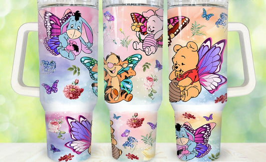 Eeyore & Friends Butterflies 40oz Dupe Tumbler