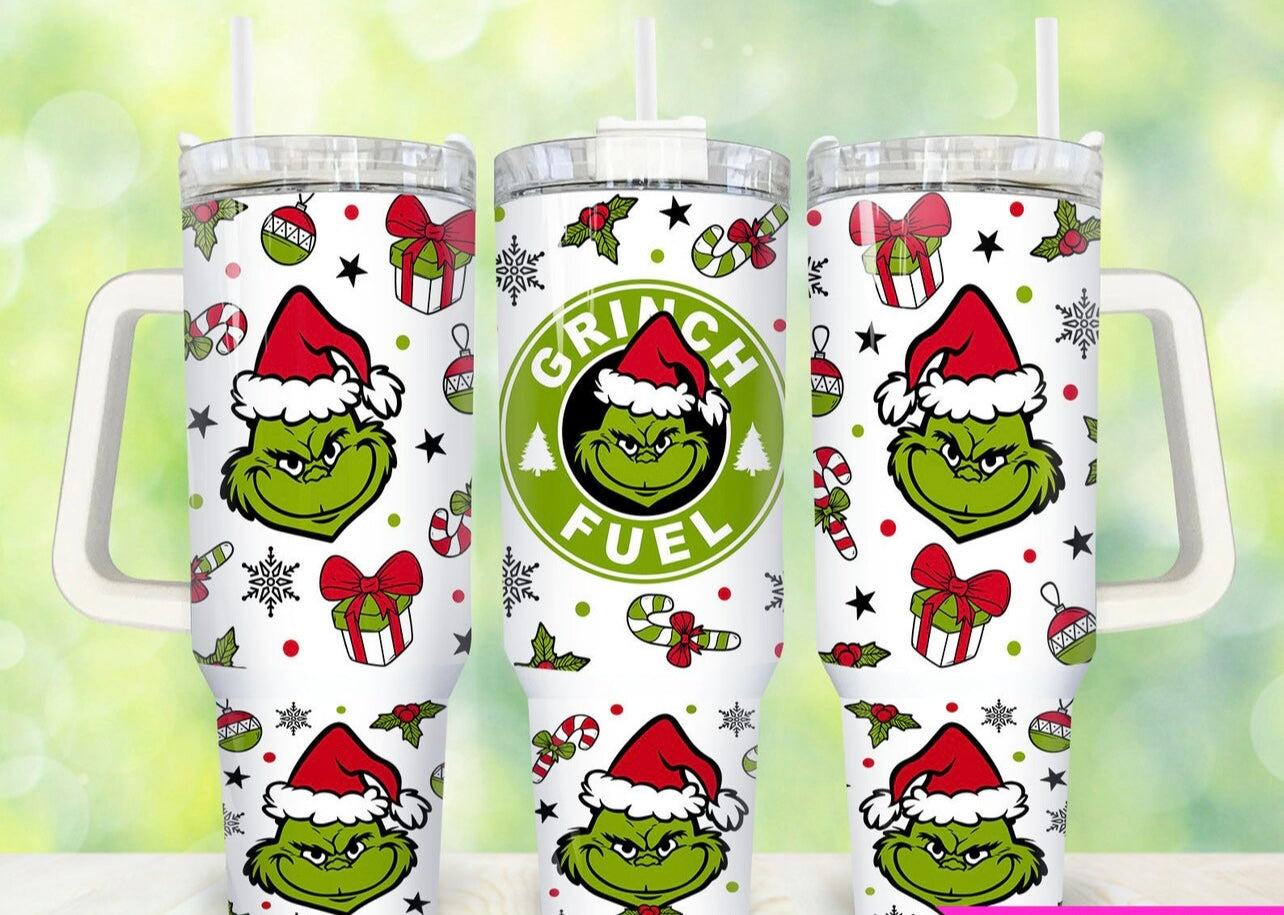 Merry Grinchmas 40oz Dupe Tumbler