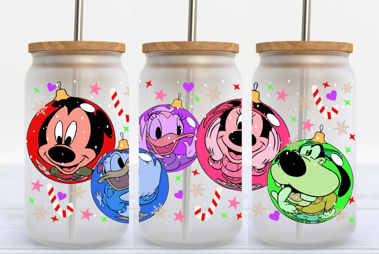 Magical Friends Christmas Ornaments 16oz Glass Can