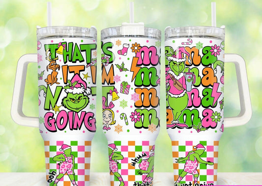 Grinchy Mama 40oz Dupe Tumbler