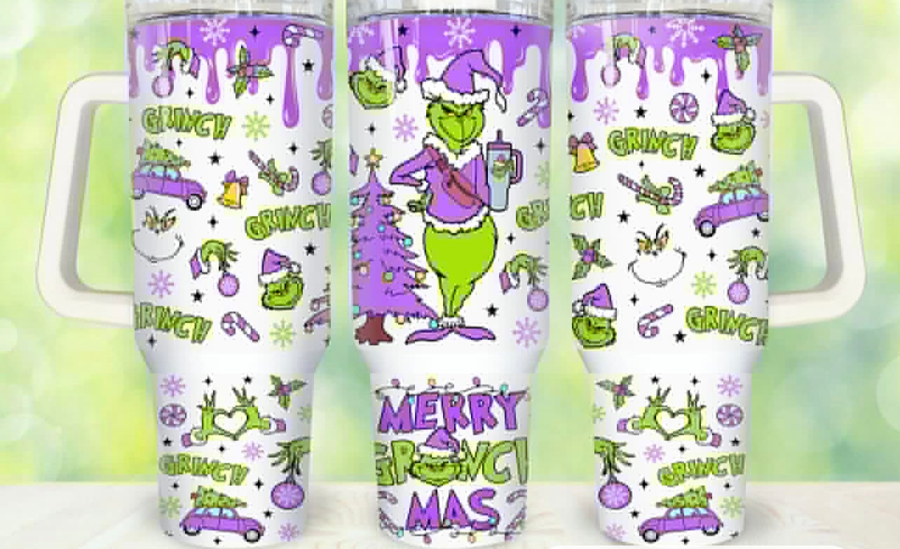 Merry Grinchmas 40oz Dupe Tumbler