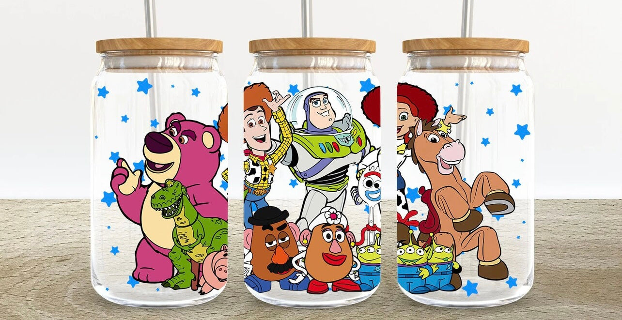 Toy Story 16oz Glass Can