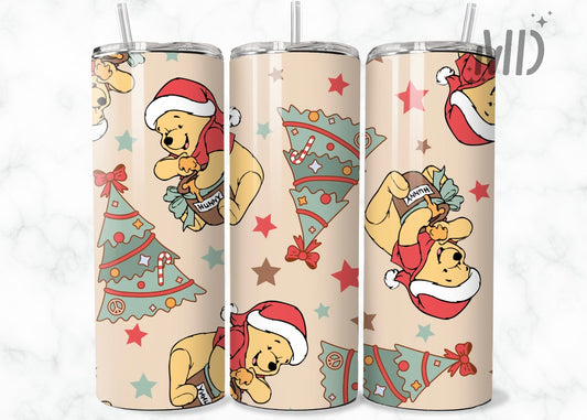 Pooh & Xmas Tree Christmas 20oz Tumbler