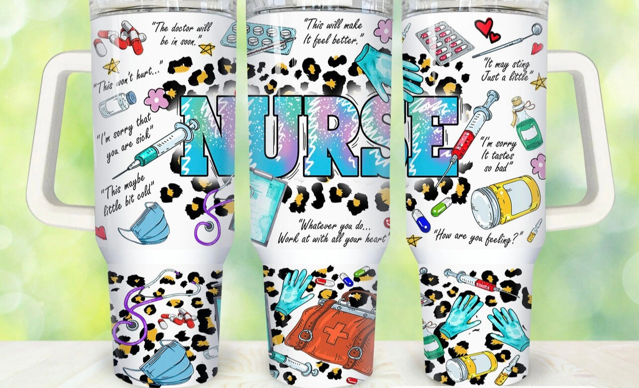 Nurse 40oz Dupe Tumbler