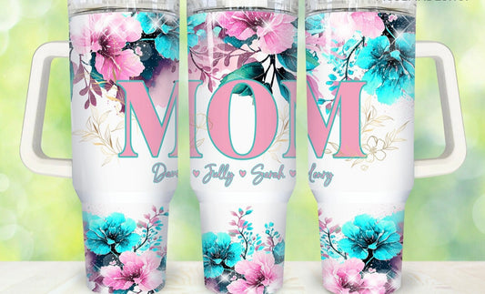 Mom w/kids names 40oz Dupe Tumbler