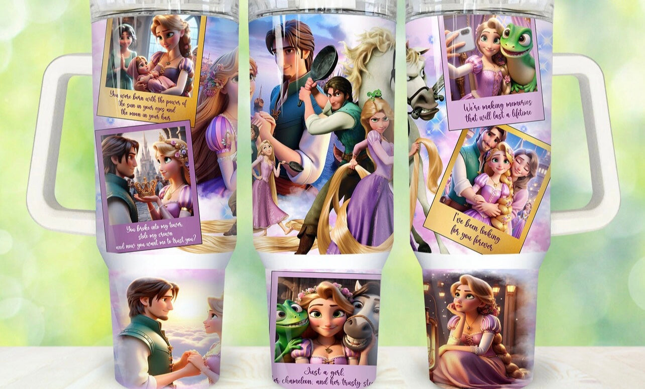 Rapunzel 40oz Dupe Tumbler