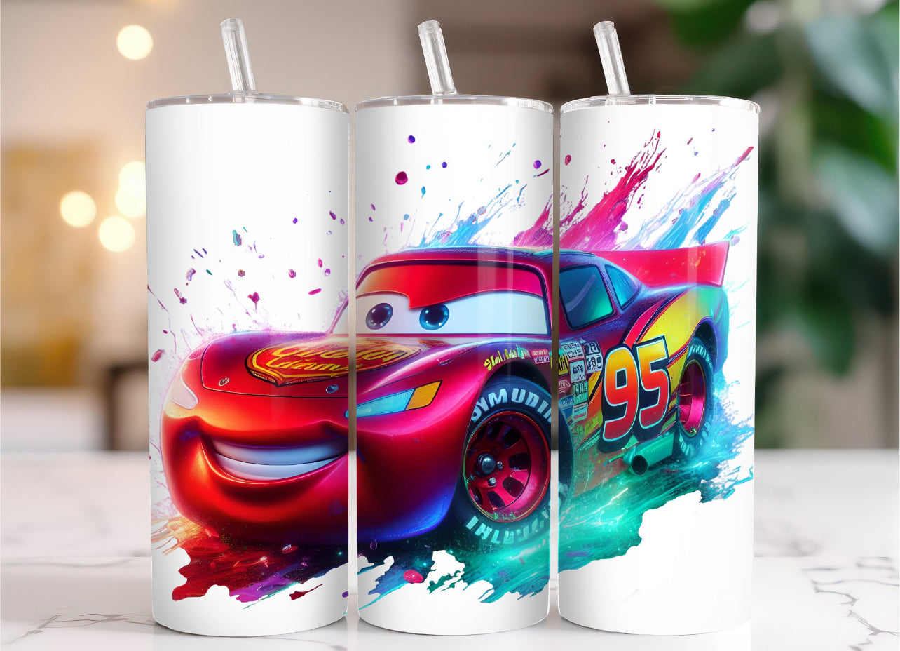 Cars Mcqueen Paint Splash 20oz Tumbler