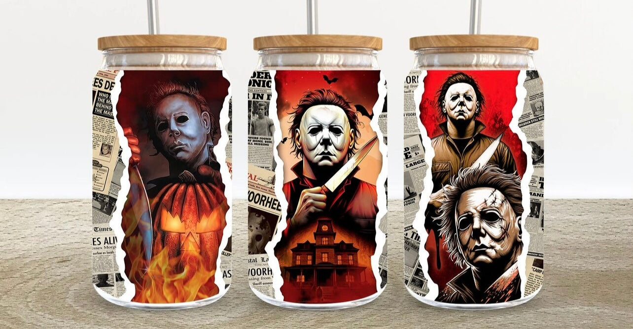 Michael Myers 16oz Glass Can