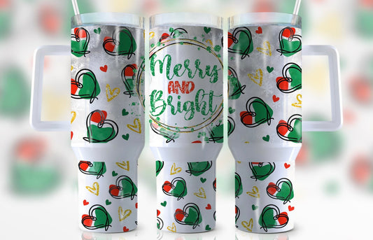 Merry & Bright 40oz Dupe Tumbler