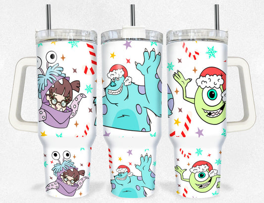 Monsters Christmas 40oz Dupe Tumbler