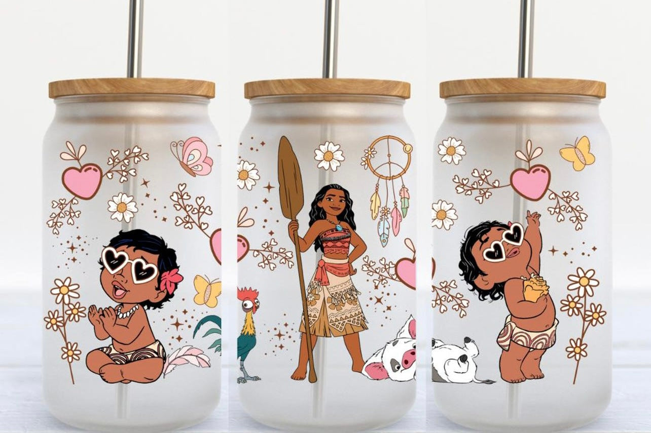 Maui & Moana 16oz Glass Can